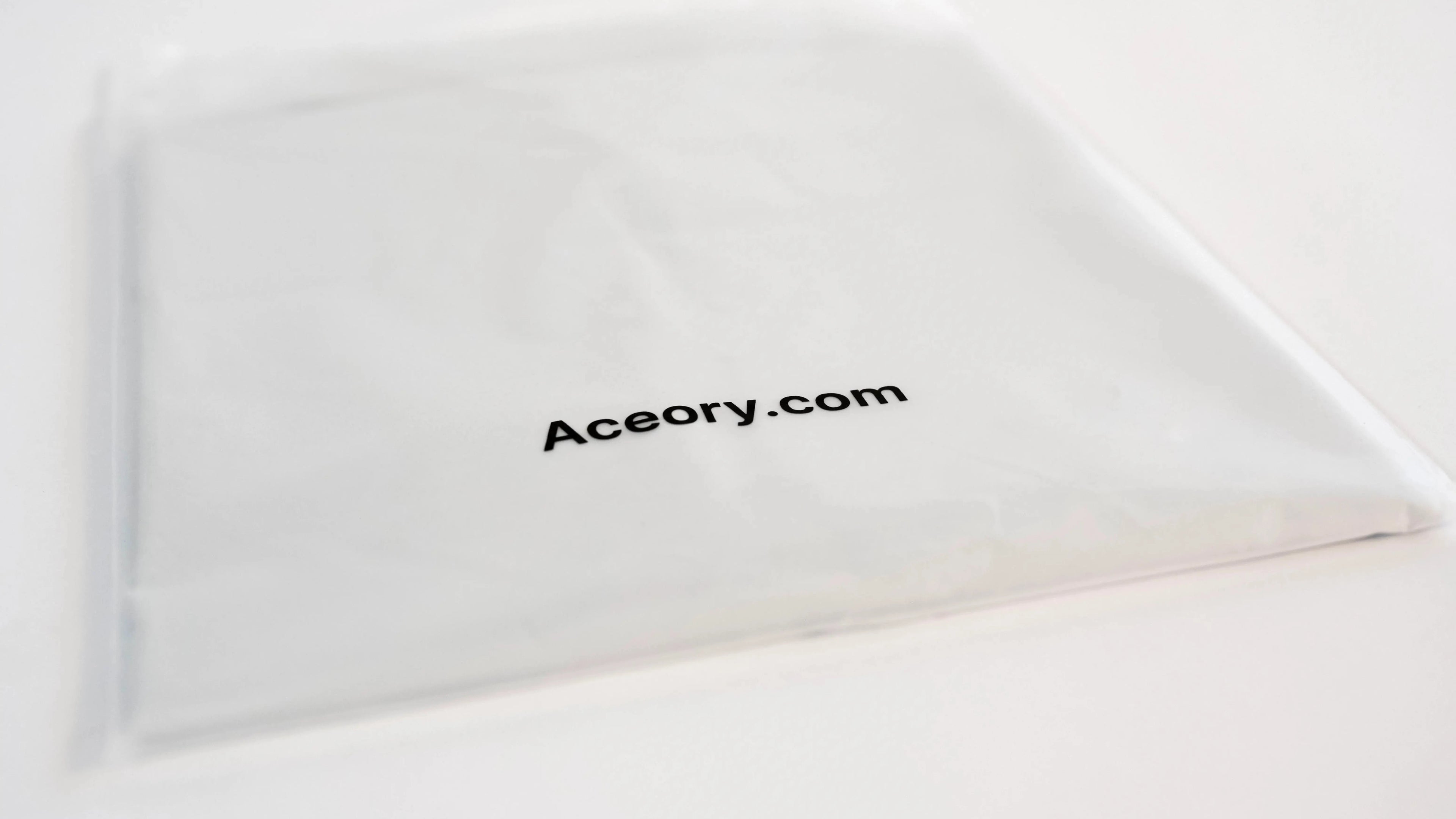 Back side of Aceory packaging featuring the Aceory.com URL.